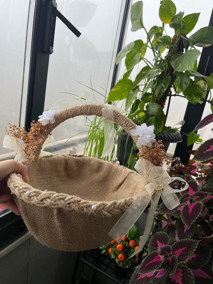 Bej Hasır Sepet Çift Set - Görsel 5