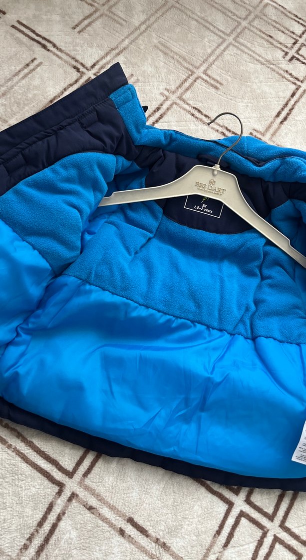 Parlak Mavi Erkek Çocuk Fermuarlı Mont - Görsel 3