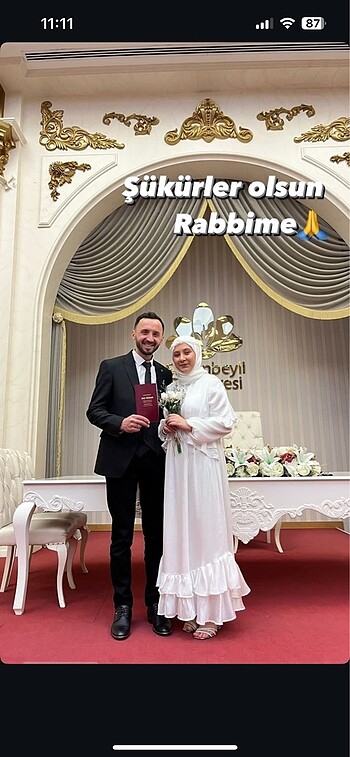 38 Beden nikah dış çekim elbisesi