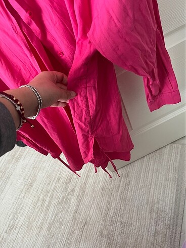 m Beden pembe Renk pembe gömlek