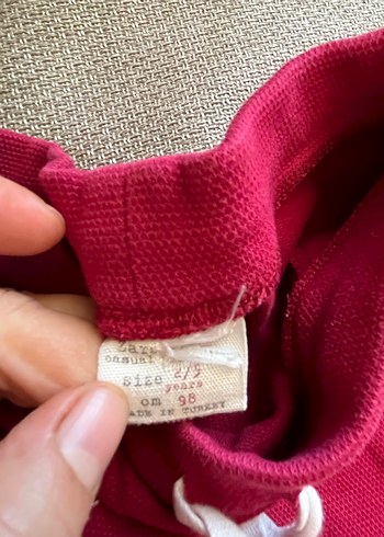 Bordo Düğmeli Rahat Kesim Kız Pantolonu - Görsel 4