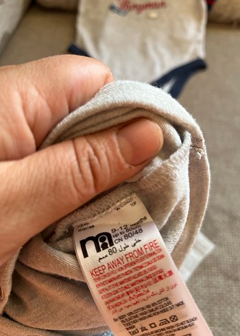 Uzun Kollu Gri Erkek Bebek Body - Görsel 2