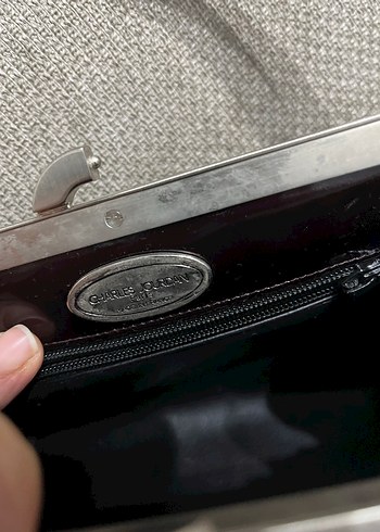 Mürdüm vişne  çürüğü görünümlü 
Deri Tokalı Kadın Çanta - Görsel 3