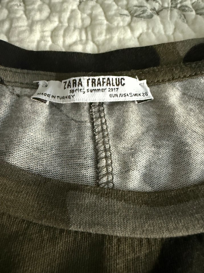 Zara Kamuflaj Desenli Salaş Tişört - Görsel 3