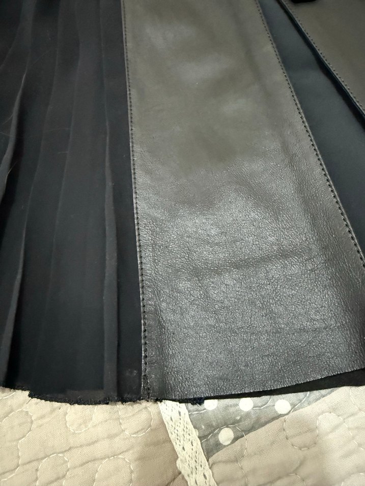 Network Que Hakiki Deri Pilili  Etek - Görsel 4