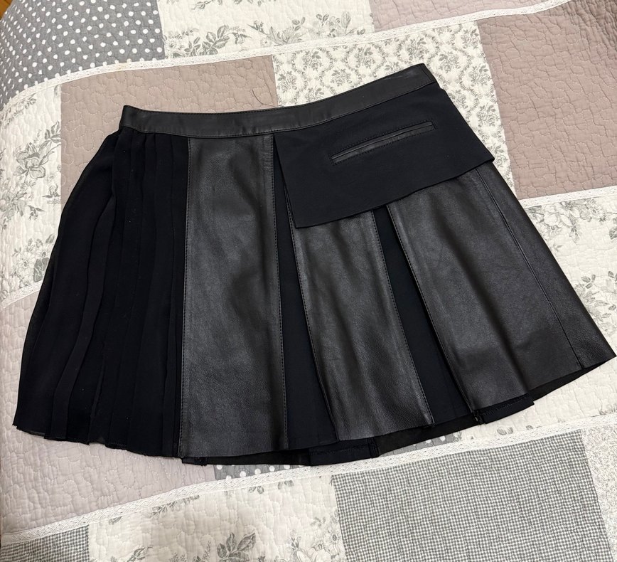 Network Que Hakiki Deri Pilili  Etek - Görsel 2