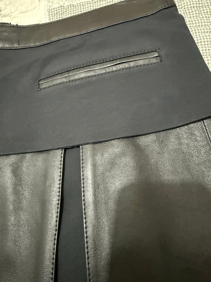 Network Que Hakiki Deri Pilili  Etek - Görsel 5