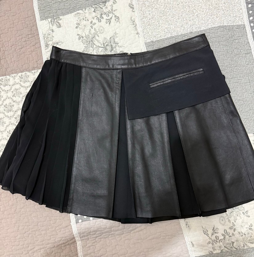 Network Que Hakiki Deri Pilili  Etek - Görsel 3