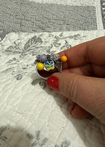 Renkli Boncuklu Swatch Kadın Yüzük - Görsel 3