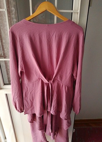 Trendyol & Milla Pembe Uzun Kollu Salaş ikili takım