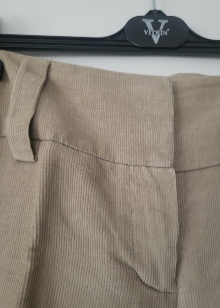 Koton İnce Fitilli pantolon - Görsel 3