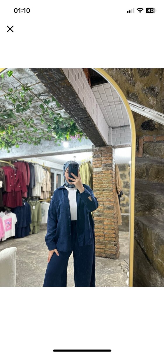 Düğmeli Loose Fit Kadın Denim Pantolon - Görsel 2