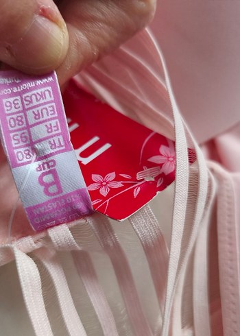 Pastel Pembe Mini Düz Sütyen Takımı - Görsel 3