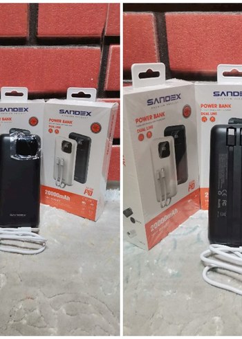 Sandex 20000mAh Siyah Powerbank