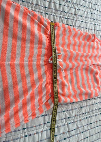 Pembe Çizgili Örme Kadın Tulum - Görsel 2