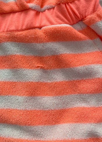 Pembe Çizgili Örme Kadın Tulum - Görsel 7