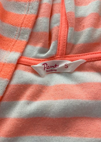 Pembe Çizgili Örme Kadın Tulum - Görsel 5