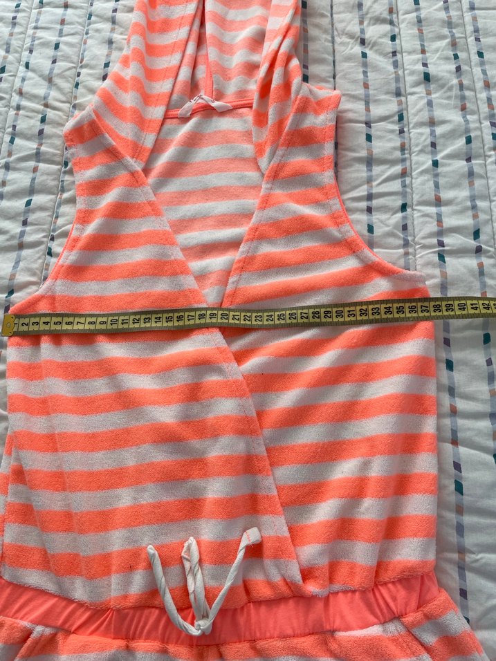 Pembe Çizgili Örme Kadın Tulum - Görsel 4