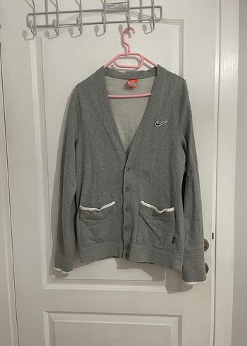 Nike Gri Erkek Triko Hirka Dugmeli