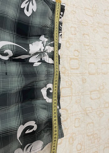 Gri Bağcıklı Uzun Bol Kesim Erkek Mayo - Görsel 4