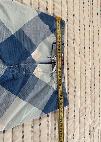 Erkek Çocuk Mavi Kareli Deniz Şortu h&m marka - Görsel 4