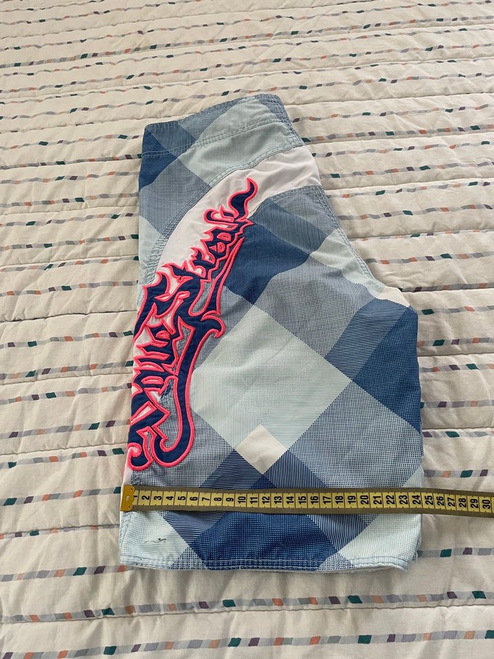 Erkek Çocuk Mavi Kareli Deniz Şortu h&m marka - Görsel 2