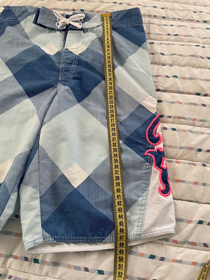 Erkek Çocuk Mavi Kareli Deniz Şortu h&m marka - Görsel 3