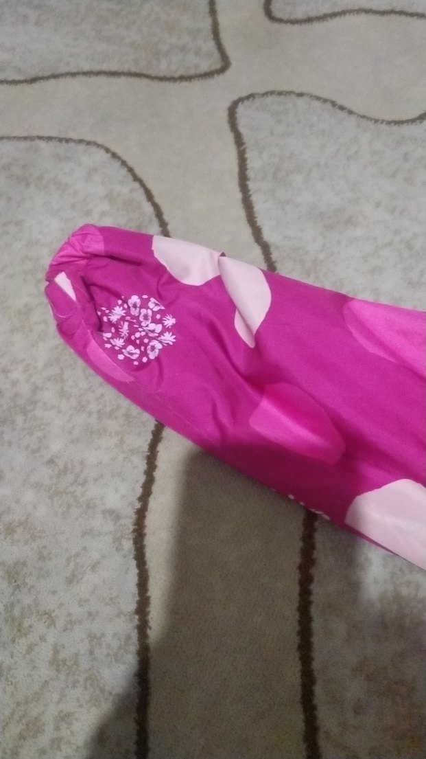 Pembe Kapüşonlu Kız Çocuk Renkli Baskılı Mont - Görsel 2