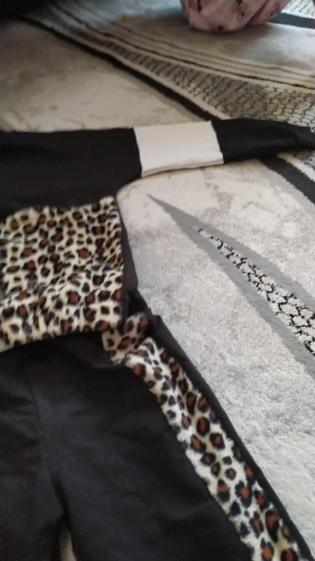 Kız Leopar Desenli Fermuarlı Takım - Görsel 3