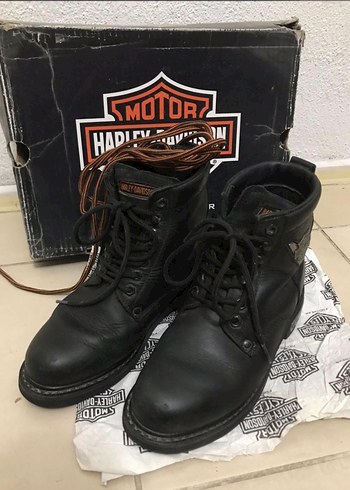 Harley Davidson Siyah Deri Bilek Botu