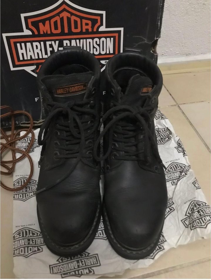 Harley Davidson Siyah Deri Bilek Botu — görsel 2/7
