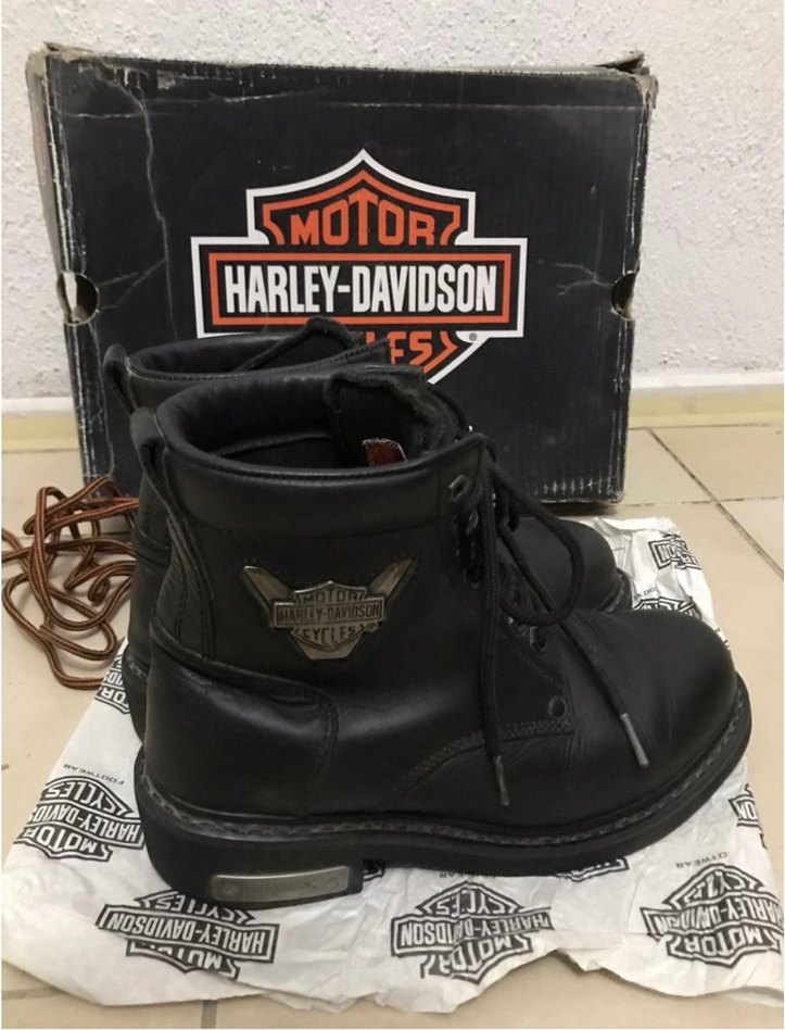 Harley Davidson Siyah Deri Bilek Botu — görsel 5/7