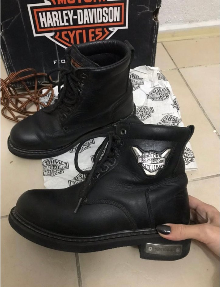Harley Davidson Siyah Deri Bilek Botu — görsel 3/7