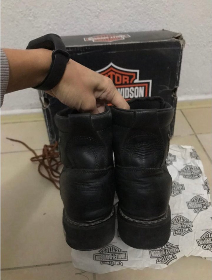 Harley Davidson Siyah Deri Bilek Botu — görsel 4/7