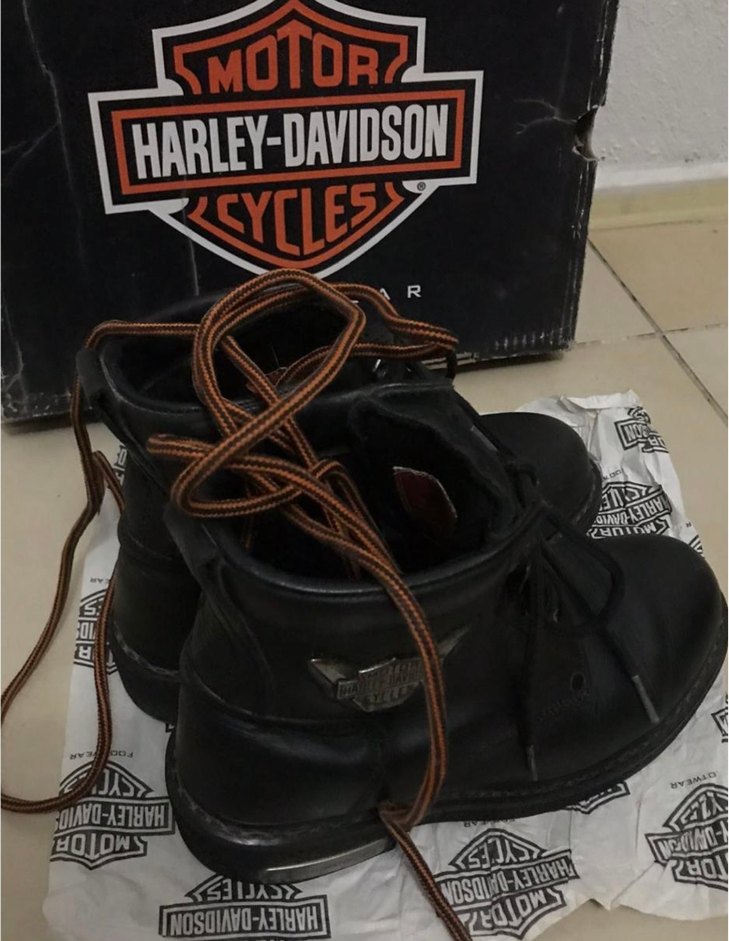 Harley Davidson Siyah Deri Bilek Botu — görsel 6/7