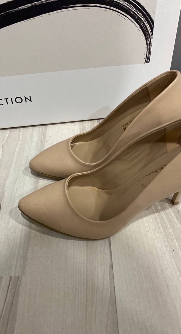 Bej Minimalist Stiletto Topuklu Kadın Ayakkabı - Görsel 3