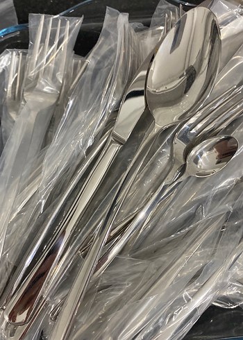 Gri Paslanmaz Çelik Çatal Kaşık Seti - Görsel 4