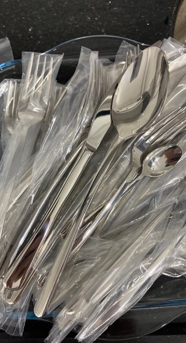 Gri Paslanmaz Çelik Çatal Kaşık Seti - Görsel 4