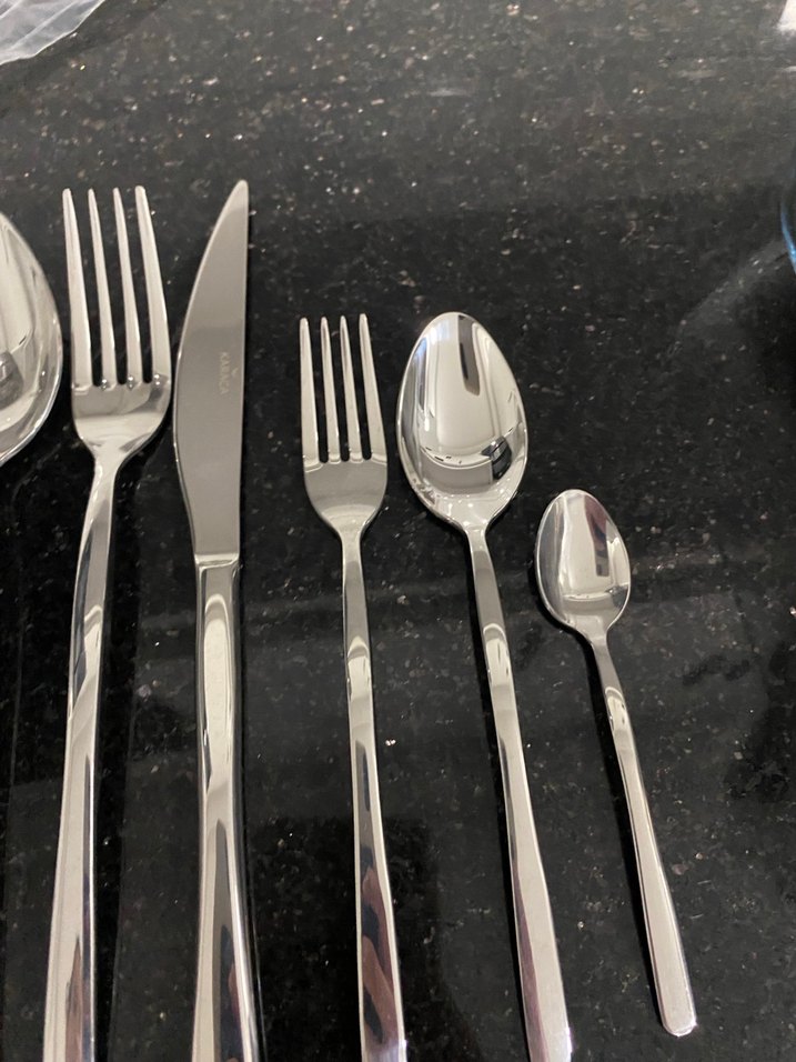 Gri Paslanmaz Çelik Çatal Kaşık Seti - Görsel 3