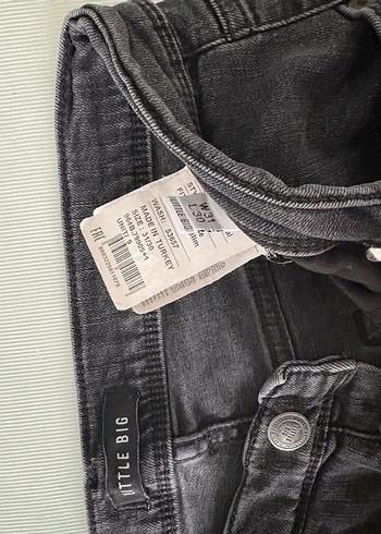 Siyah Gri Erkek Denim Jean Pantolon - Görsel 2