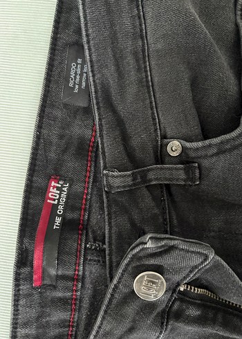 Siyah Gri Regular Fit Erkek Denim Pantolon - Görsel 2