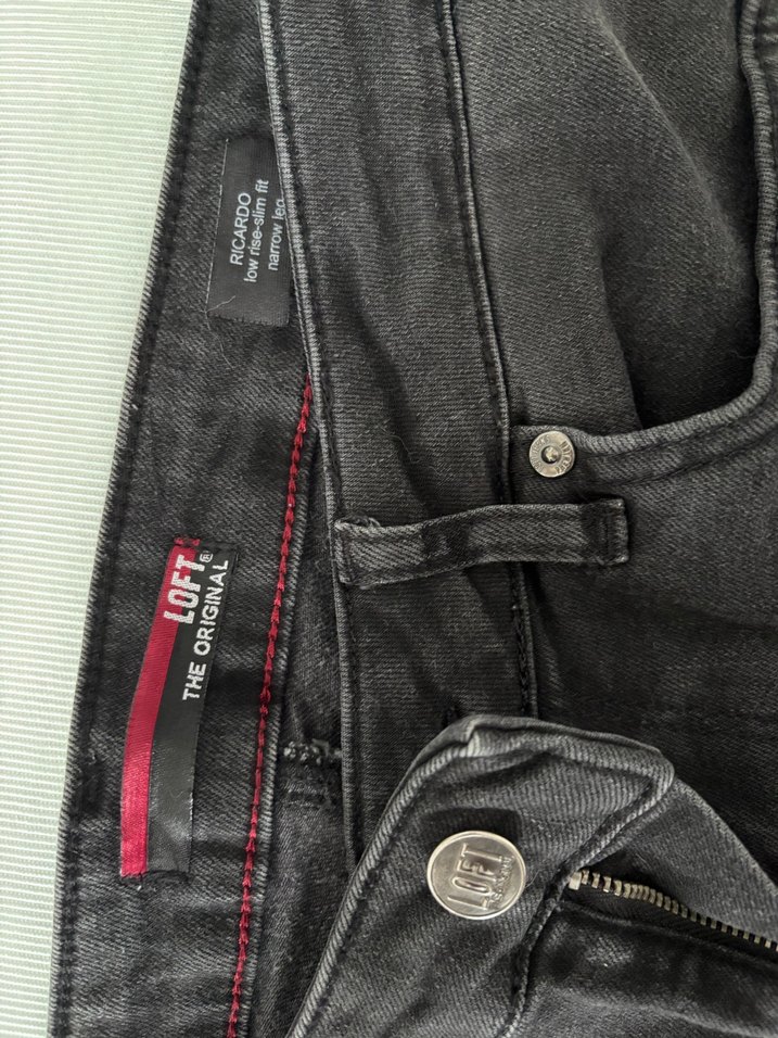 Siyah Gri Regular Fit Erkek Denim Pantolon - Görsel 2