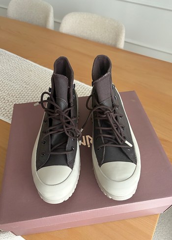 Kahverengi Platform Topuklu Kadın Spor Ayakkabı - Görsel 2