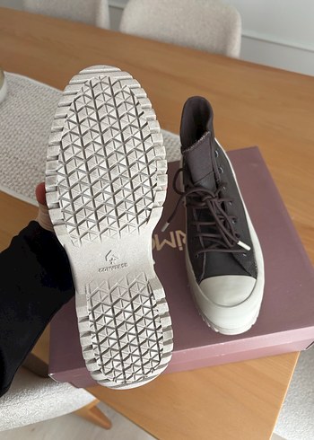 Kahverengi Platform Topuklu Kadın Spor Ayakkabı - Görsel 3