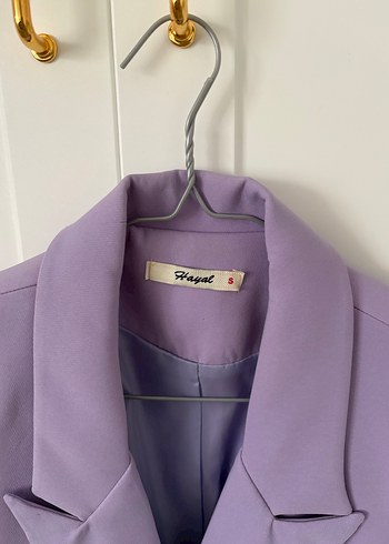 Mor Düğmeli Kadın Blazer Ceket - Görsel 2