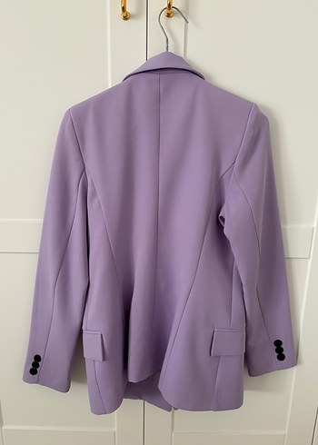 Mor Düğmeli Kadın Blazer Ceket - Görsel 3