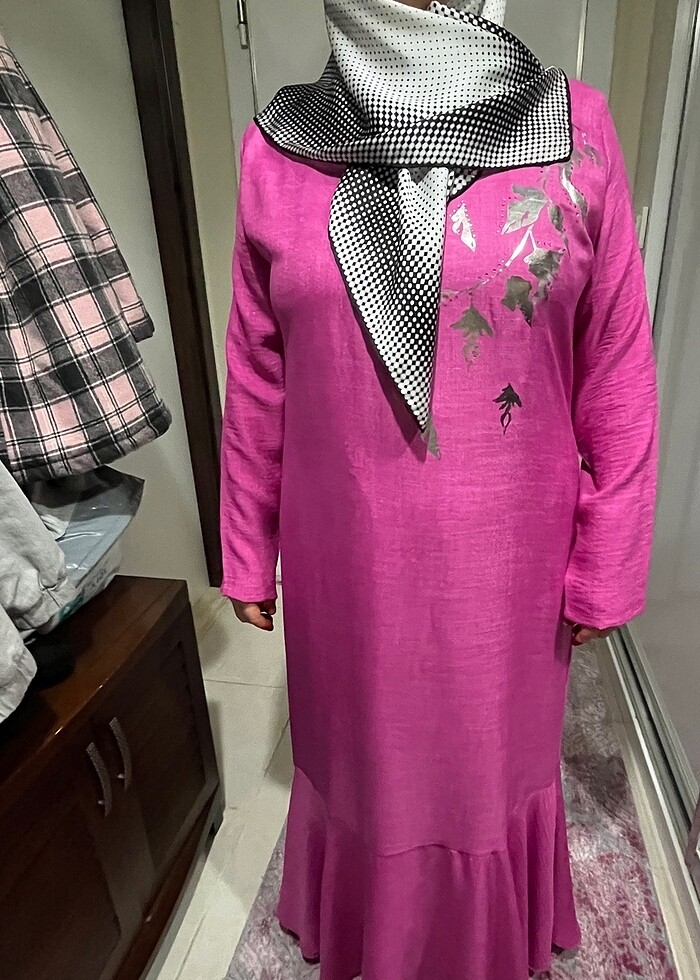 Volanlı Büyük Beden Elbise - Görsel 2