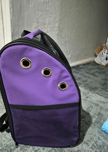 Mor Şeffaf Evcil Taşıma Çantası - Görsel 3