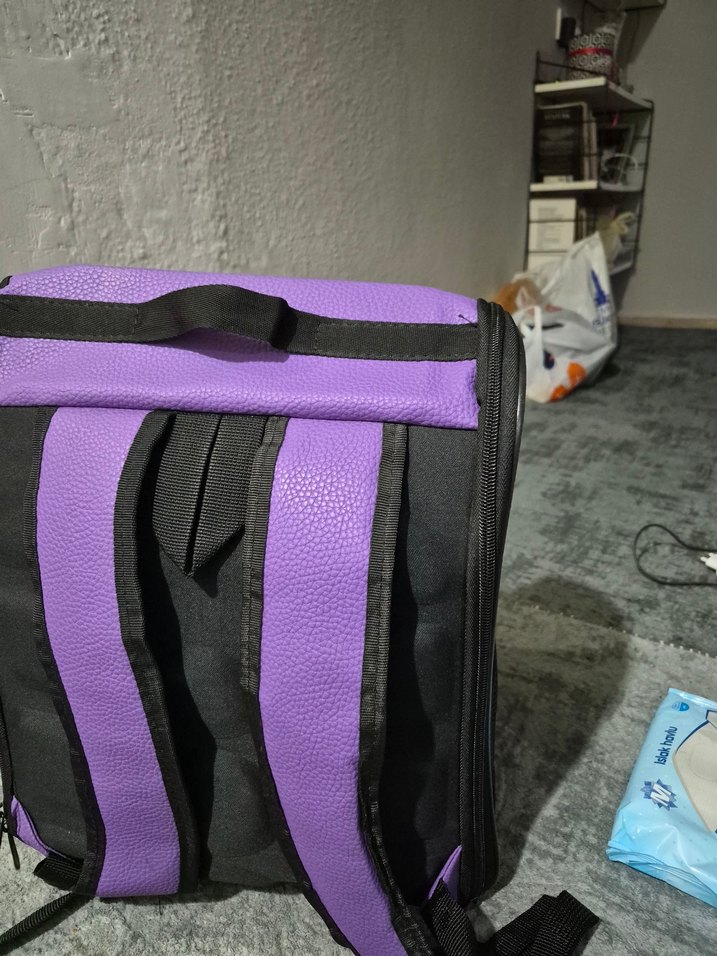 Mor Şeffaf Evcil Taşıma Çantası - Görsel 5