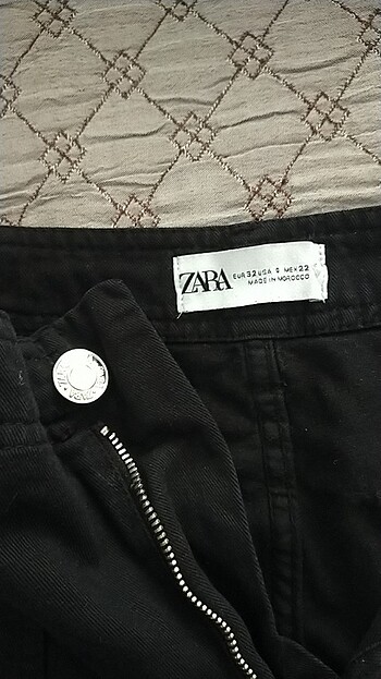 32 Beden Zara kargo siyah kadın pantolon